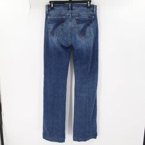 7 For All Mankind Jeans Womens 28 28x32 Dojo Bootcut Denim embroidered pockets